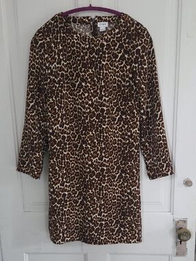 J. Crew Factory Leopard Print Shift Dress